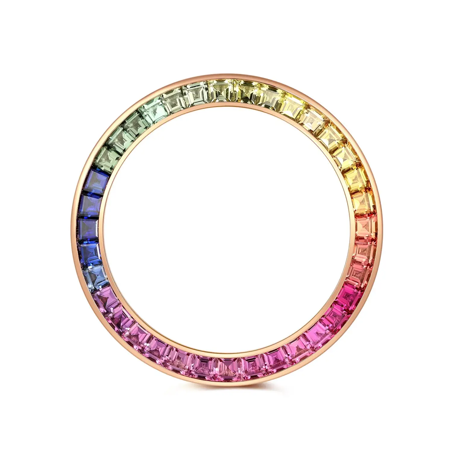 Stainless steel watch bezel 18kgold diamond Synthetic gem Moissanite CVD  Suitable for brand watches