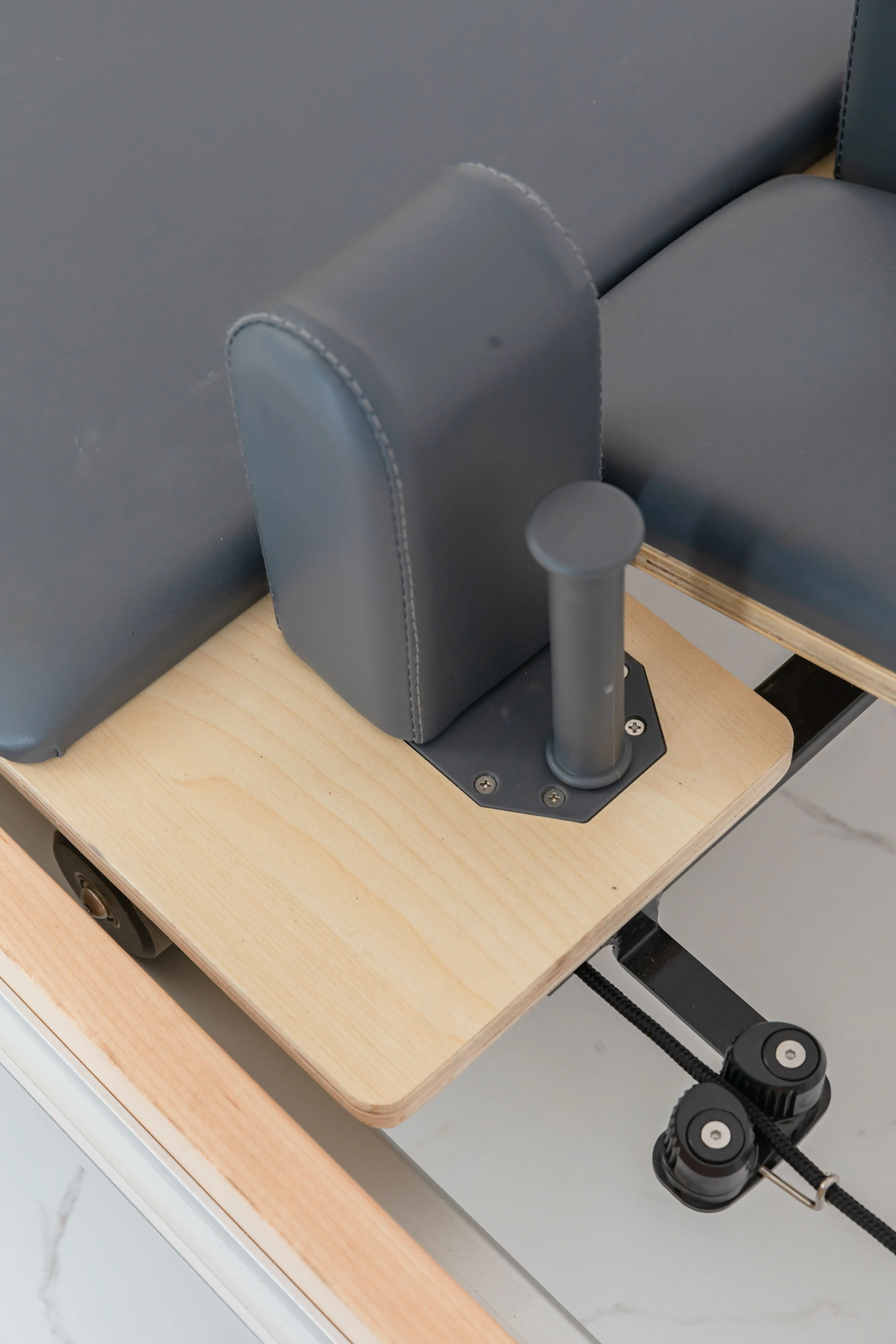 studio oem warehouse best qualified Studio Reformer bed beige black oak wood Pilates white wood Pilates reformer