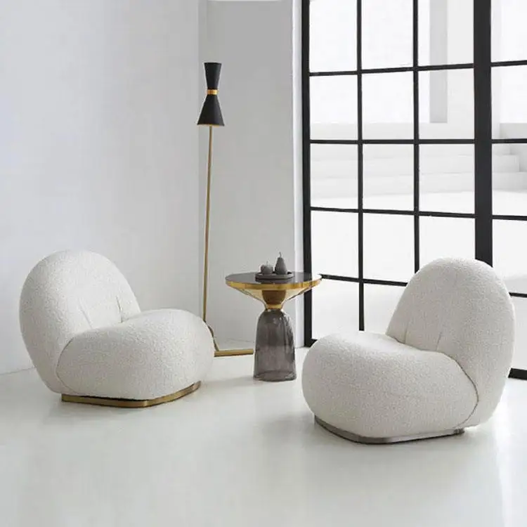 modern new design living room armchairs white  High Density Sponge Leisure Chair leisure quality single sofas