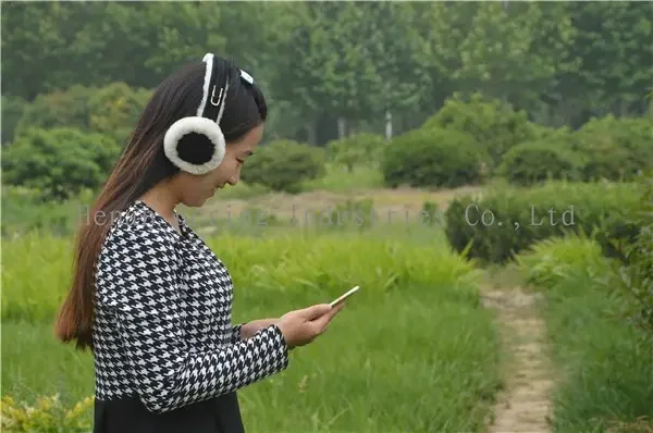 2023 Custom Classic Sheepskin Soft Plush Ear Warmer Unisex Winter Warm Earmuffs Outdoor Earmuffs