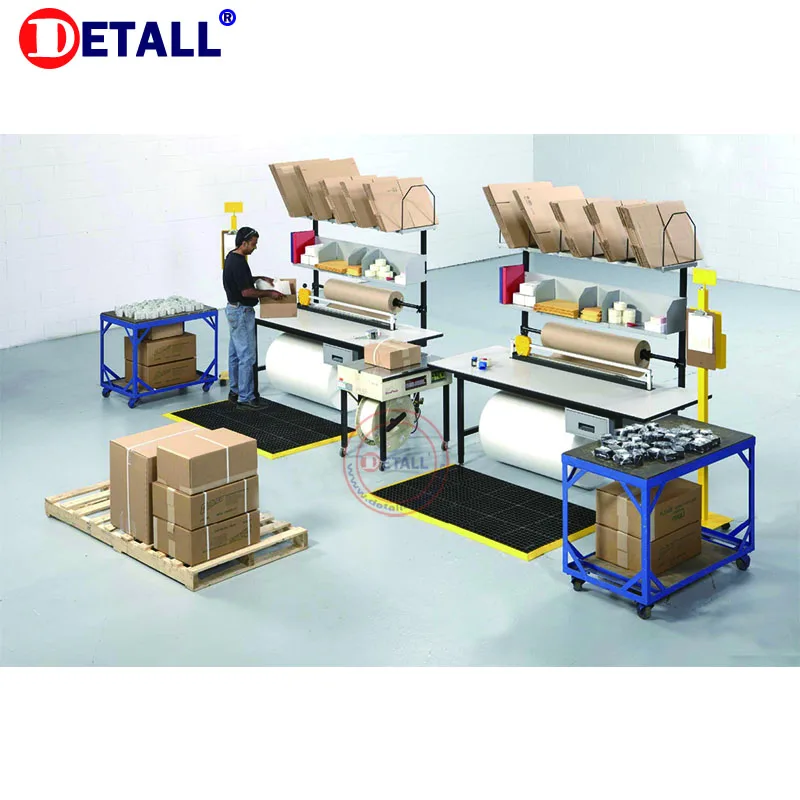 adjustable factory workstation packing table pack work bench for warehouse