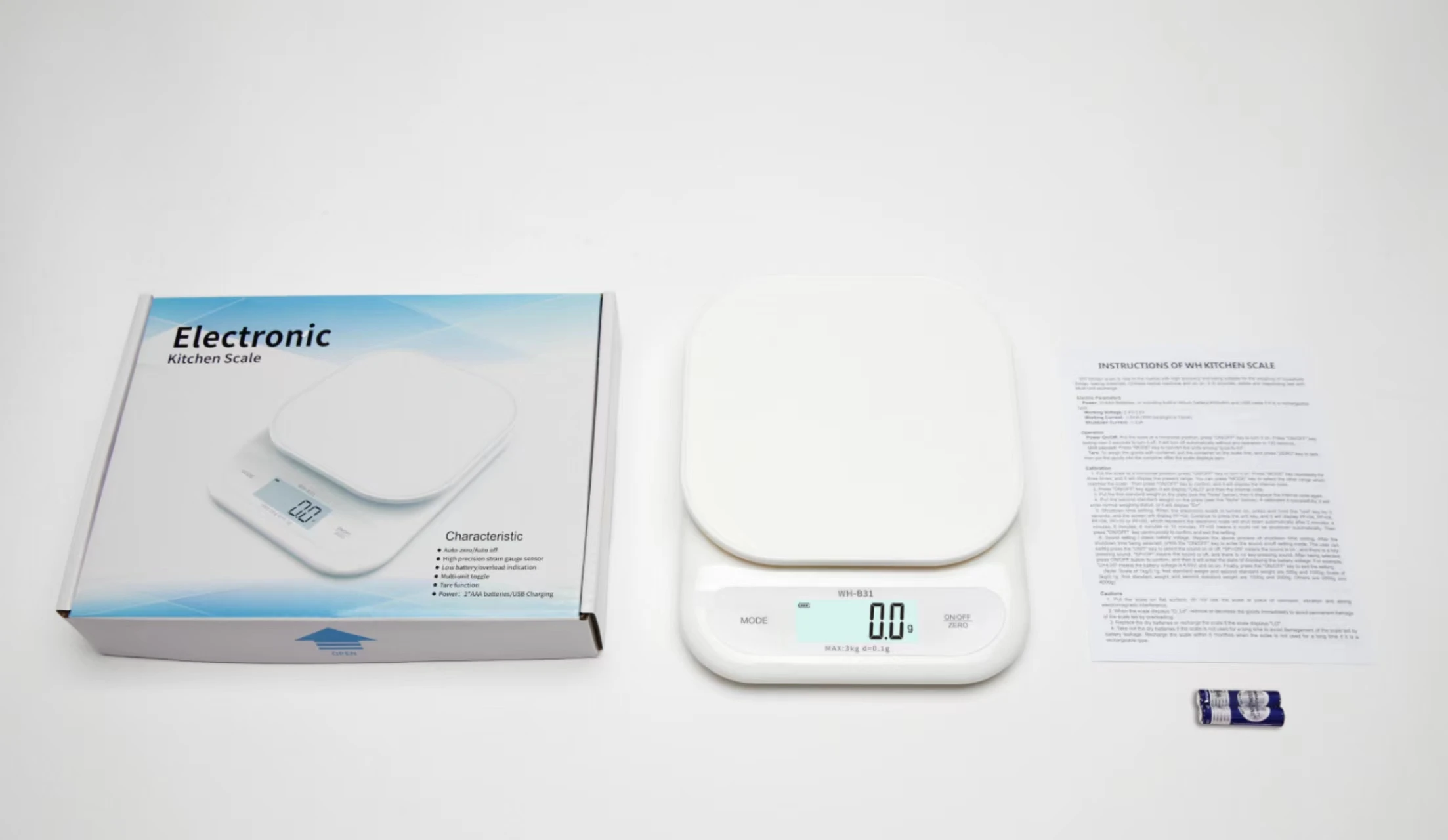 2024 new kitchen scale electronic scale electronic kitchen scale waterproof panel 7kg/1g