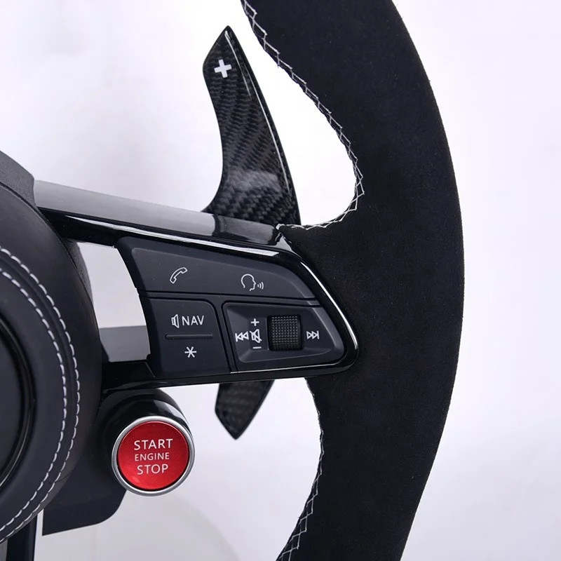 Upgrade For Audi R8 TTRS A3 A4 A5 RS3 Carbon Fiber Luxury Alcantara Leather Steering Wheel