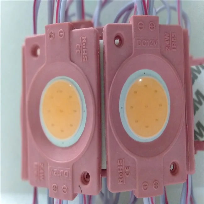 2,4 Вт IP68 DC12V розовый с чипом COB инъекционные светодиодные модули объектив Канал Буквы освещение светодиодный модуль