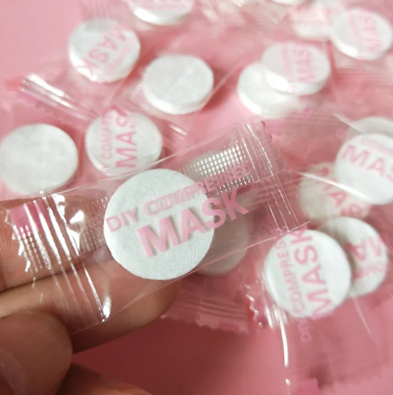 Compressed Facial  Disposable Mask Paper Natural Cotton Skin Care Masks Home DIY Mask Skin Care Available In stock