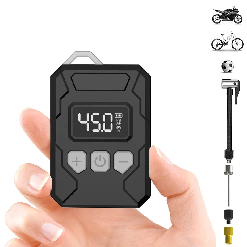 Tire Pump With Pressure Gauge For Car Bicycle Motorcycle Ball Electric Bike Pump Wireless Air Pump Support Logo Custom