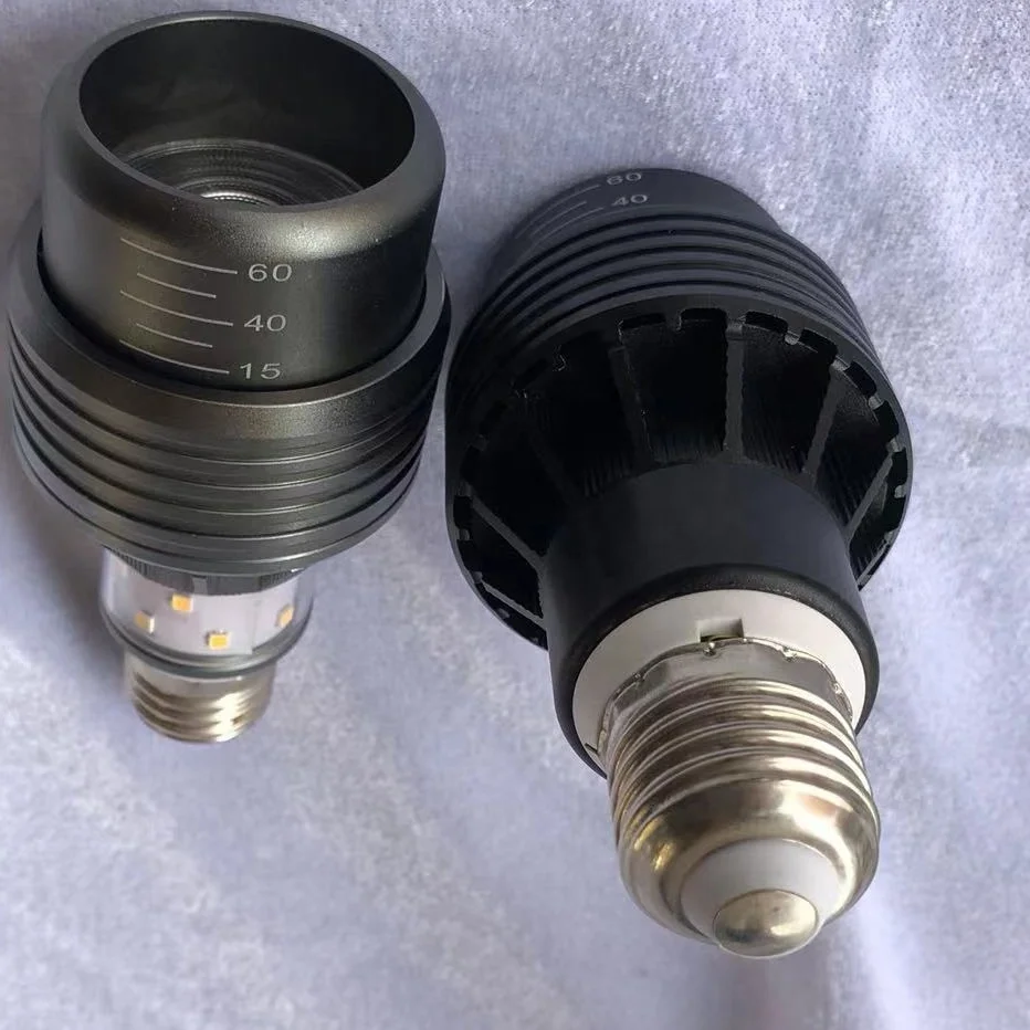 Ceiling pendant lamp spotlight 15 40 60 degree three beam angle all in one zoomable side light e27 par20 led bulb