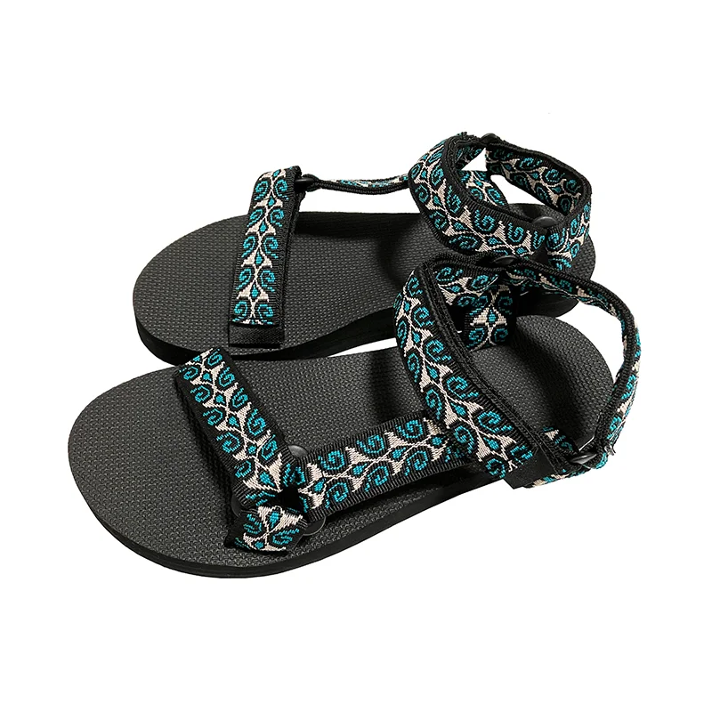 Hot promotional casual designer sandals ladies sandals non-slippery women flat sandal