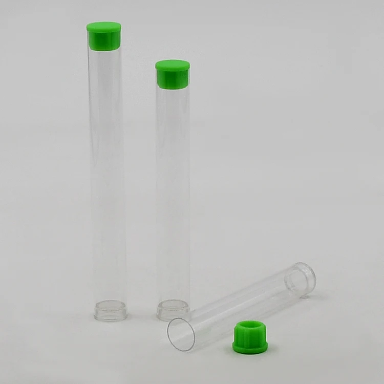 Customized Size Clear Cylinder Plastic Pipe PC Packaging Tube with Silicone Cap