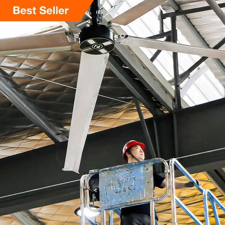 Промышленный большой потолочный вентилятор 6 1 м/20 футов Hvls с мотором прямого привода