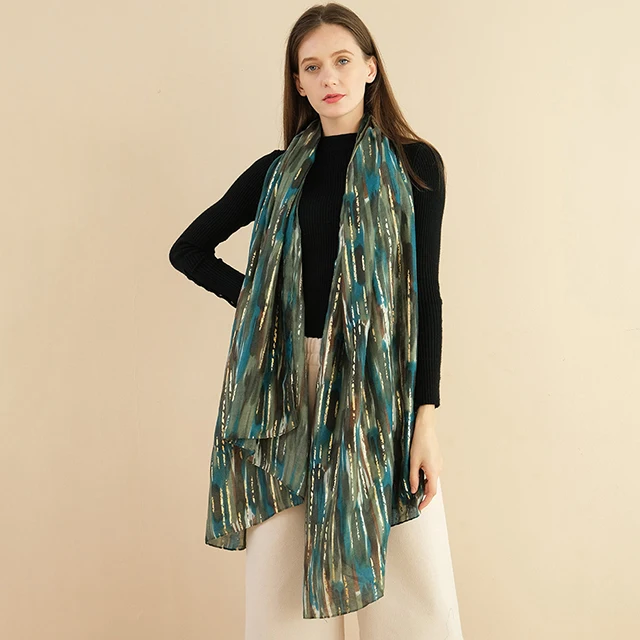 Latest Design Stylish Female Viscose Ladies shawl with Multi-color Fashion Scarf for Women