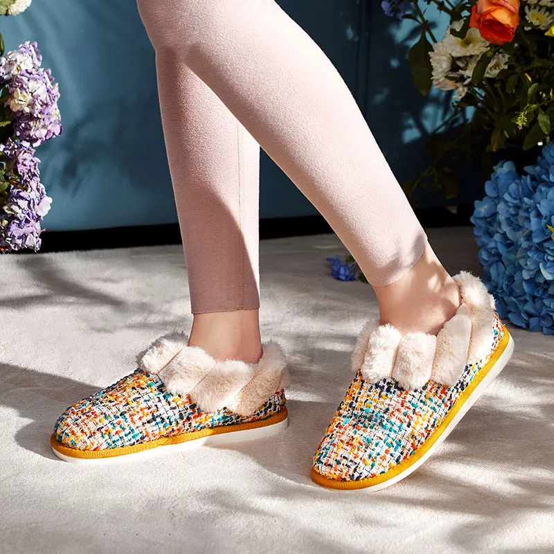 Women Outdoor Luxury Winter Slippers Home 2024 Ladies Warm Plush Indoor Casual Flats Shoe Comfort New Female Footwear Slippers