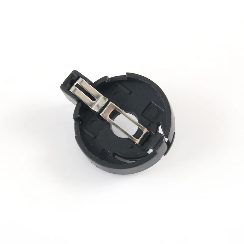 Manufacturer 3V 1 Cell Black Cr2032 Button Battery Slot Coin box Storage Bracket With The 2 Pin Pcb Mount