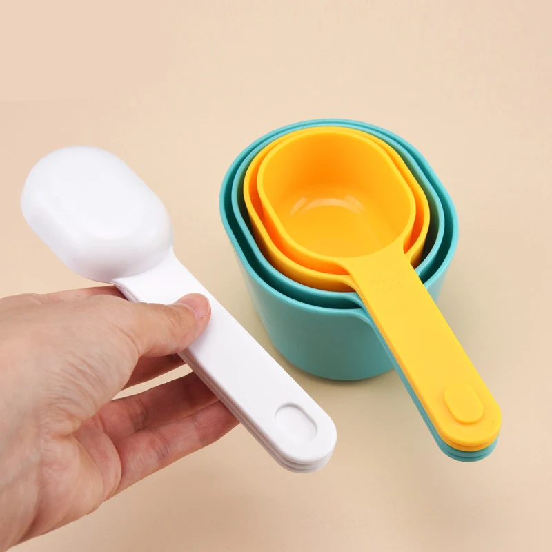 9 шт. кухонный многоцветный прибор для выпечки пищевого класса ложка-воронка пластиковая мерная ложка для жидкого порошка Набор чашек