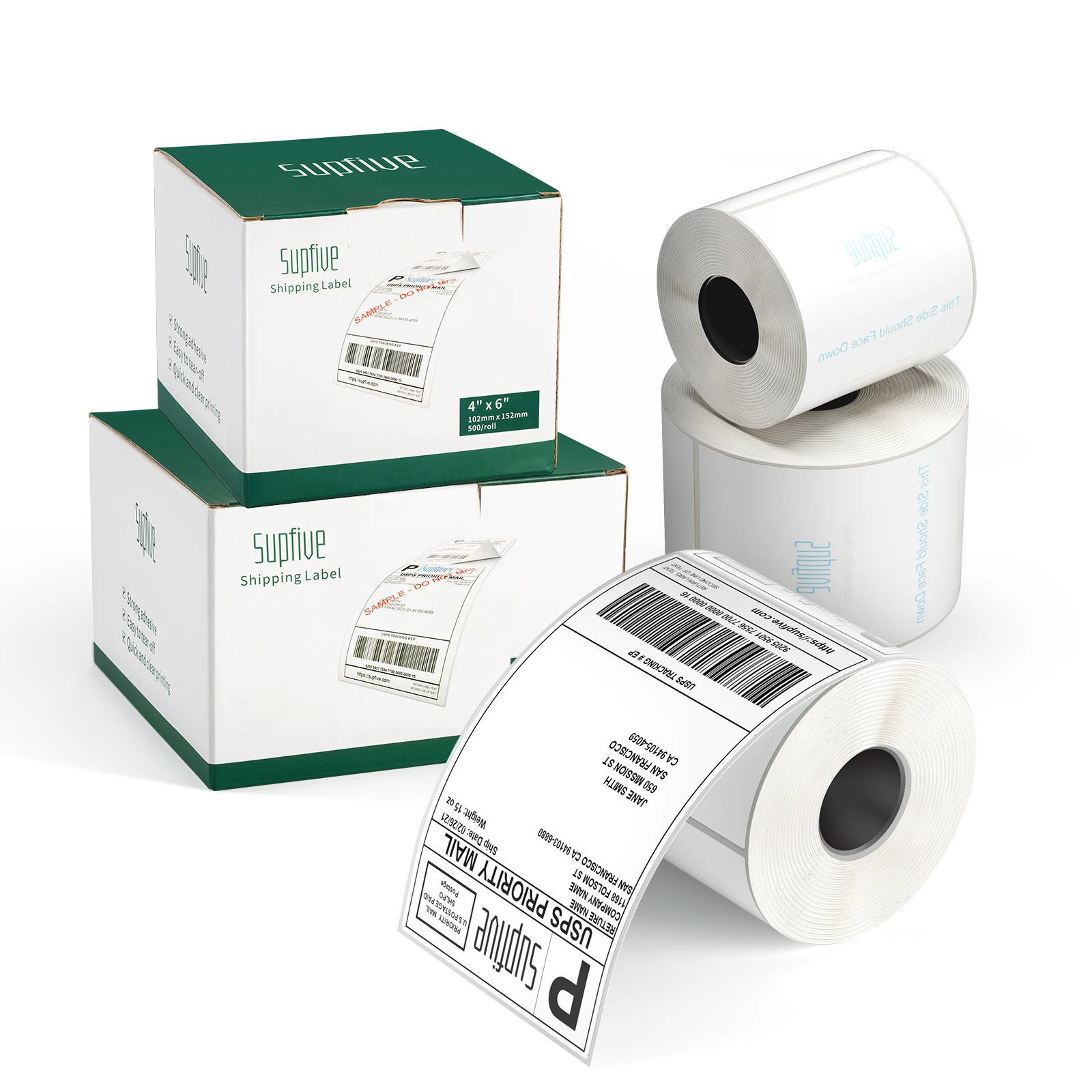 Tengen 4x6 500pcs/roll Thermal Transfer Label Pcb Tracking Label Stock Polyimide Label