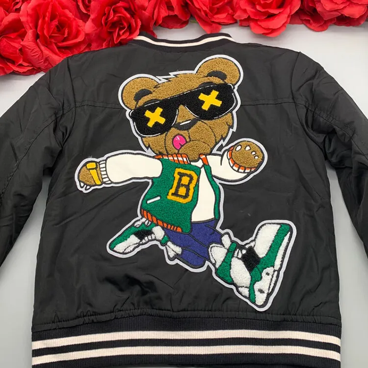 Wholesale Large Colorful Bear Iron On Patch Fashion Bear Iron on College Chenille Patch