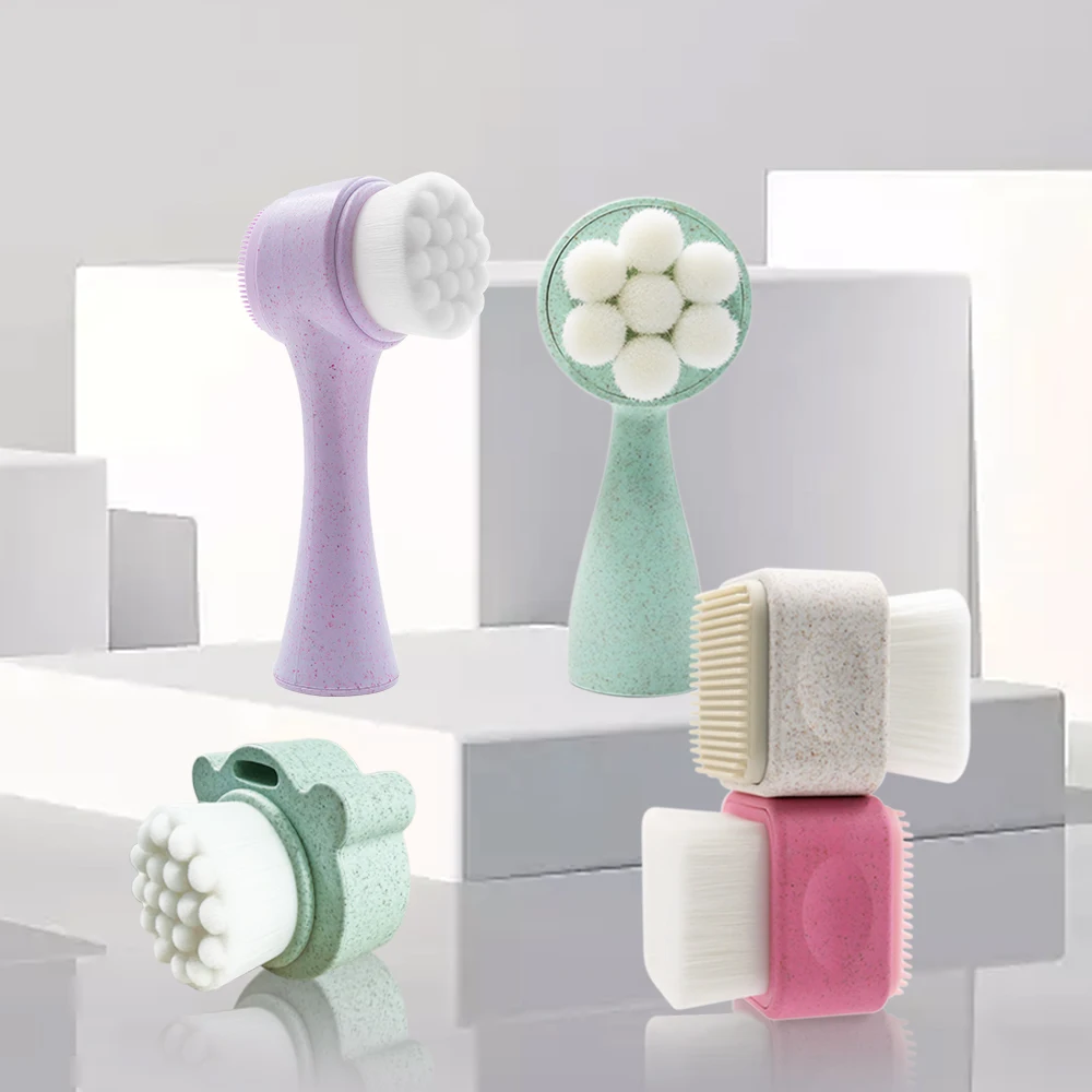 How to use facial Wheat Straw best facial cleanser exfoliator brush for acne