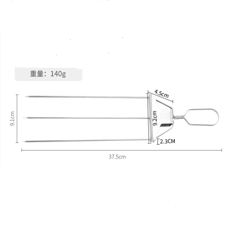 13 14 17 inch BBQ Accessory Roasting Sticks Grill Long BBQ Meat Vegetable Skewers with Slider