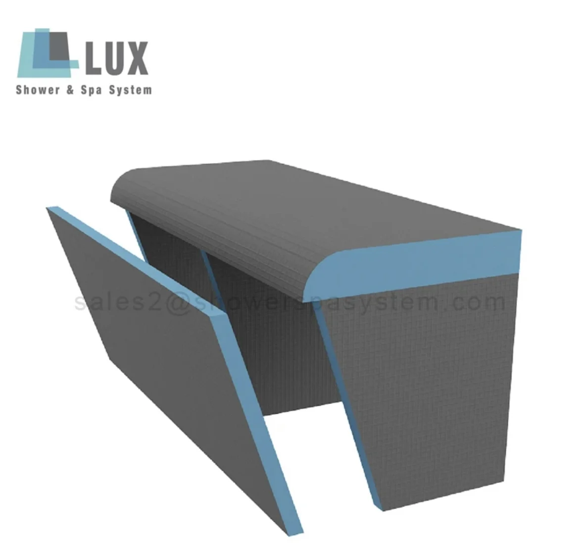 Bathroom Shower Bench XPS Board Corewith Fiberglass Mesh and Polymer Cement Designed with Style