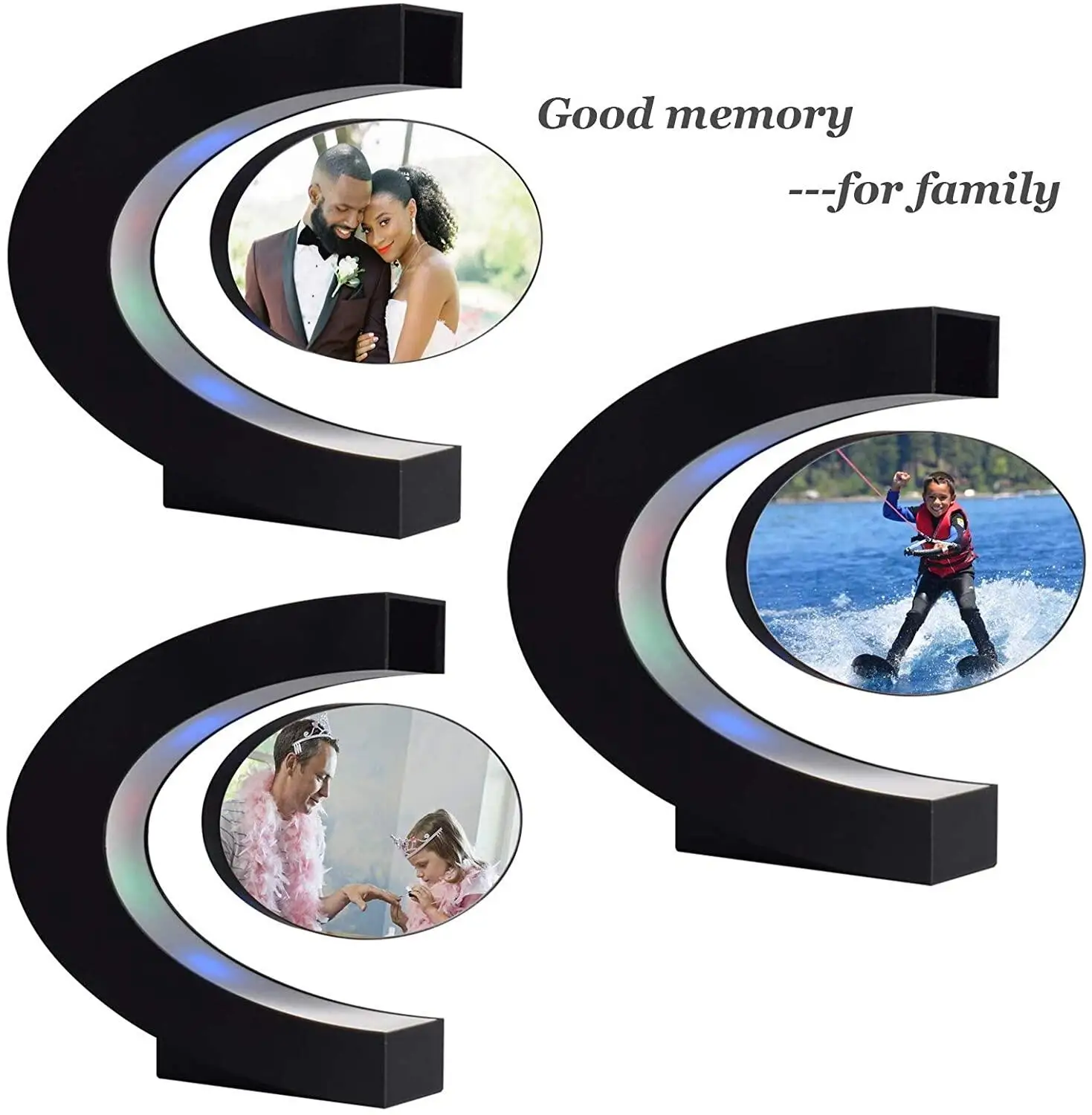 New LED Magnetic Levitation Floating Photo Frame Lamp Levitating Poster Night Light Hanging Picture Display Desk Decoration