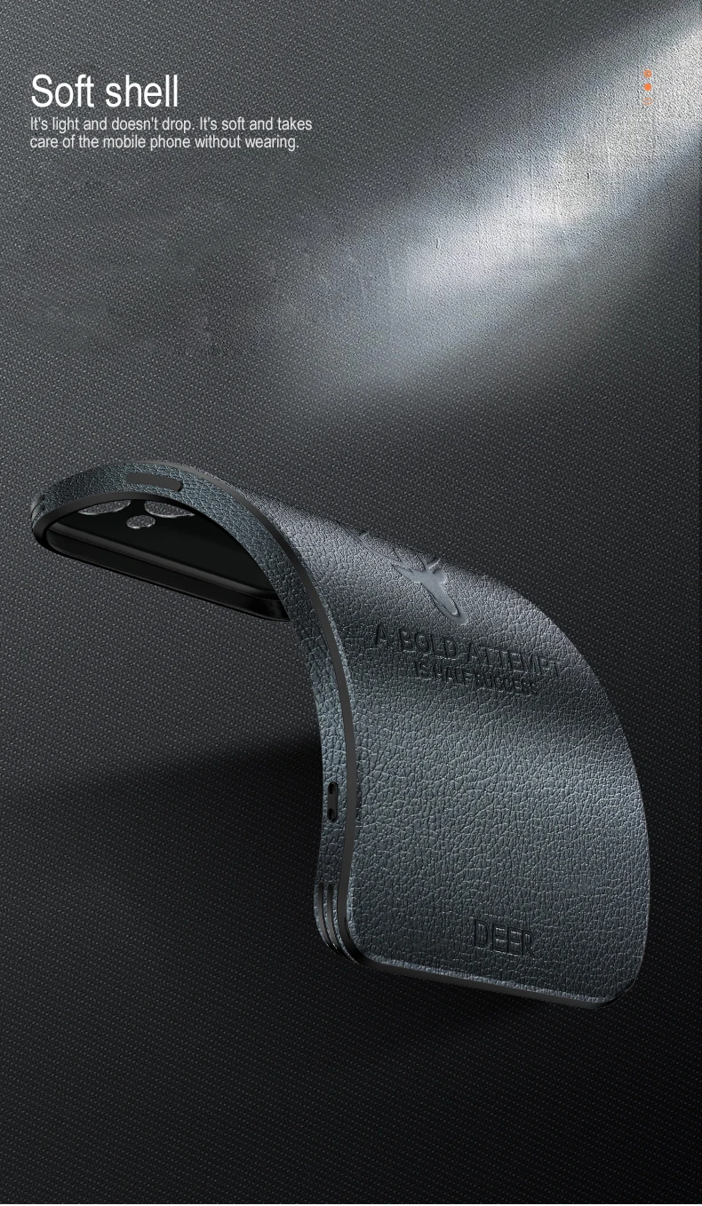 Leyi all inclusive four corner fall prevention skin feel protective PU leather Deer Head mobile phone case for iPhone 13 pro max