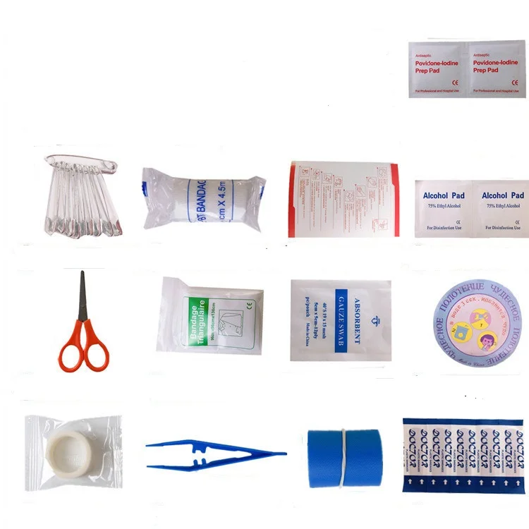 Wholesale High Quality Zipper Portable First Aid Kit Set With Accessories For Driving Traveling Outdoor Home Using