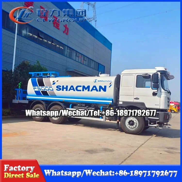 Shacman F3000 Carrier Sprinkler Tank Truck 6x4 25cbm Water Spray Bowser Tanker Truck For Sale