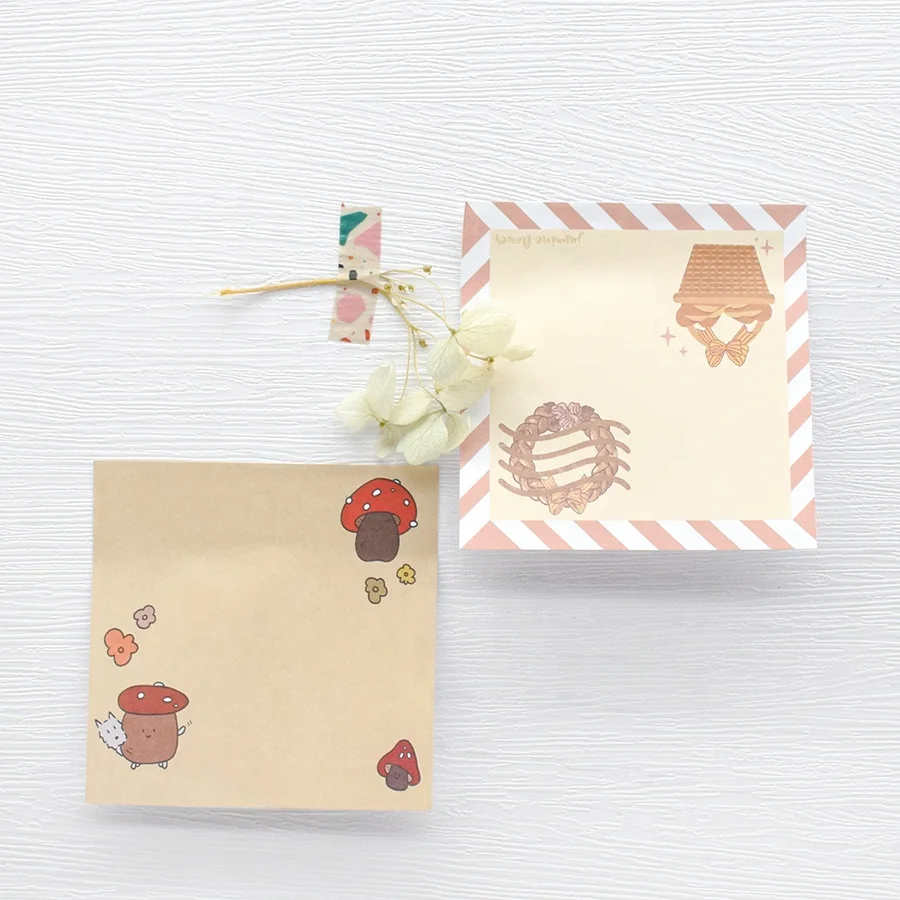 LOW MOQ Unique Promotional Assorted Color Recycled Sticky Notes