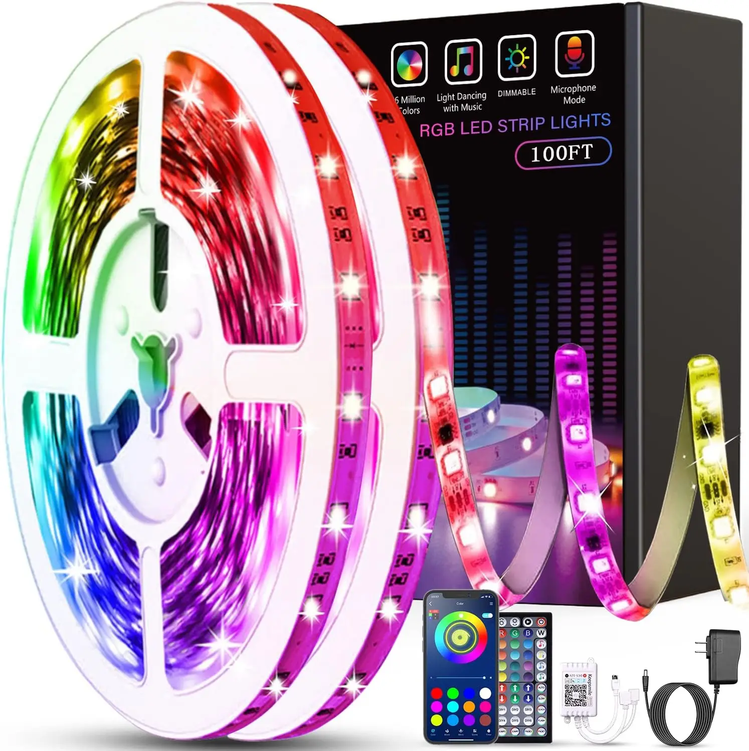 Оптовая продажа Wi-Fi Flex 12 В 5 м уличная 2835 5050 SMD RGB водонепроницаемая неоновая светодиодная интеллектуальная лента/Светодиодная лента