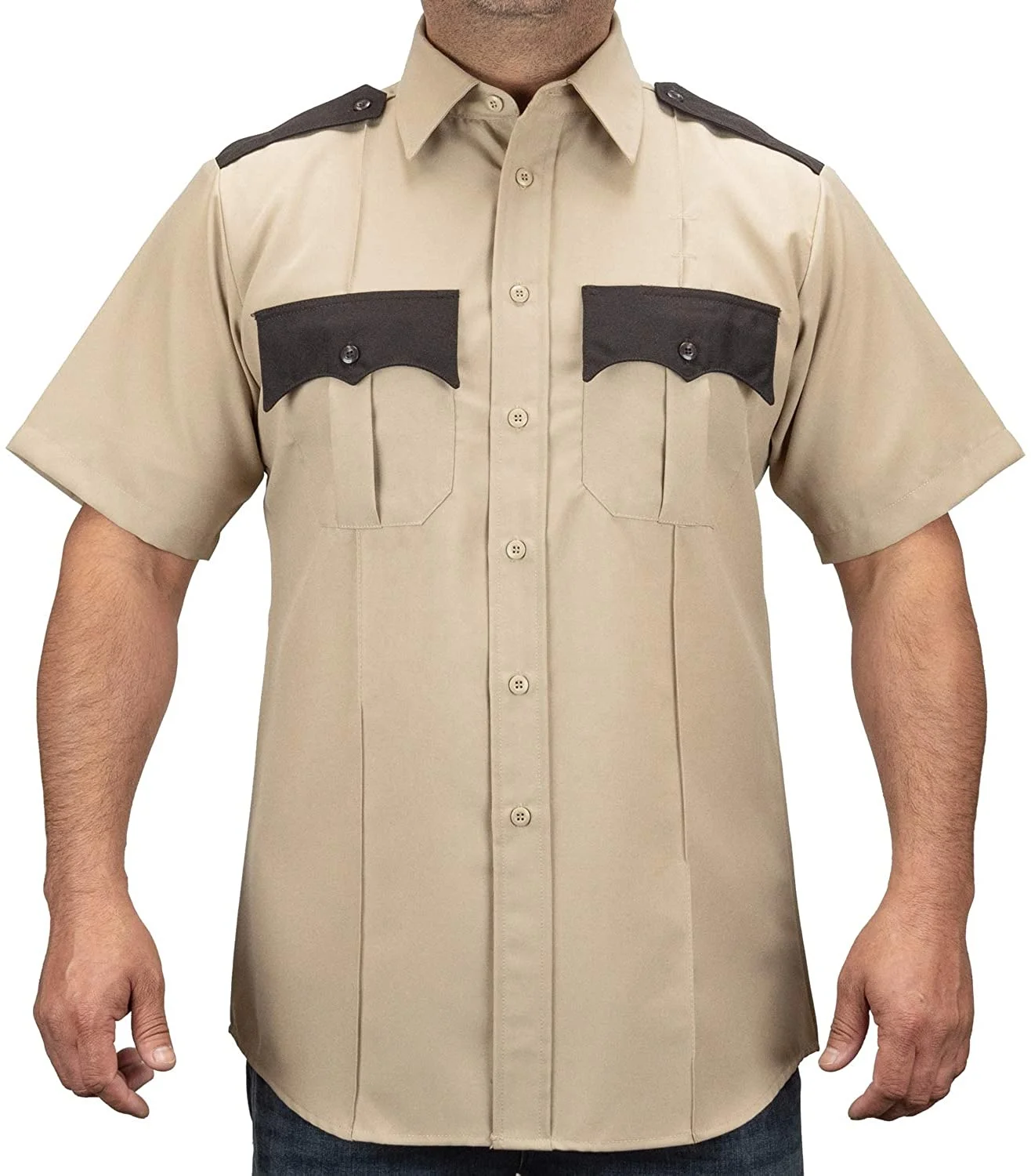 New Designs Cheap Security Shirt For Men Contrast Color Security Guards Uniform Shirts