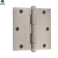 25 лет OEM 3,5 дюйма x 3,5 дюйма цельные латунные квадратные Угловые плоские подшипники врезные дверные петли