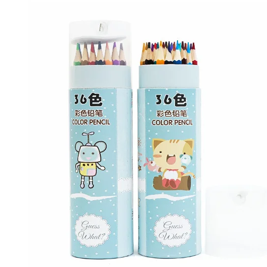 36 цветной карандаш набор в металлической трубчатой упаковке