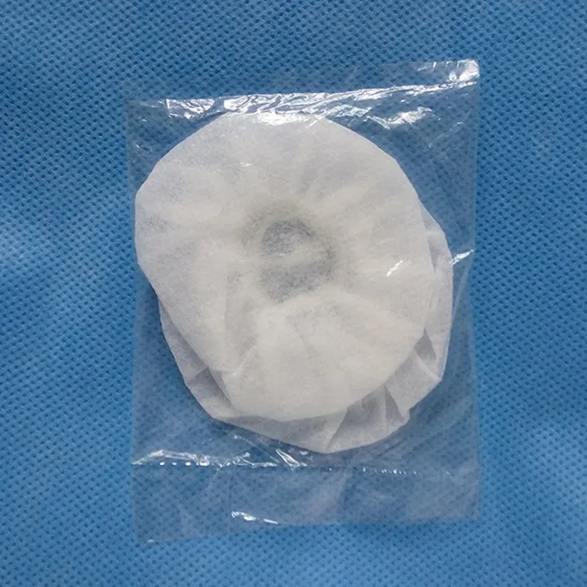 cheap airline disposable earbud earphone headset headphone Non-woven head cover