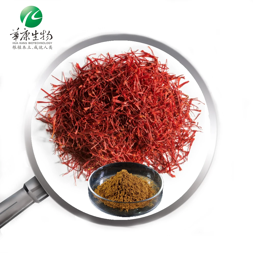 Hunan Huakang 80 Mesh 10: 1 20: 1 Sativus Extract Saffron Flower Extract Crocin