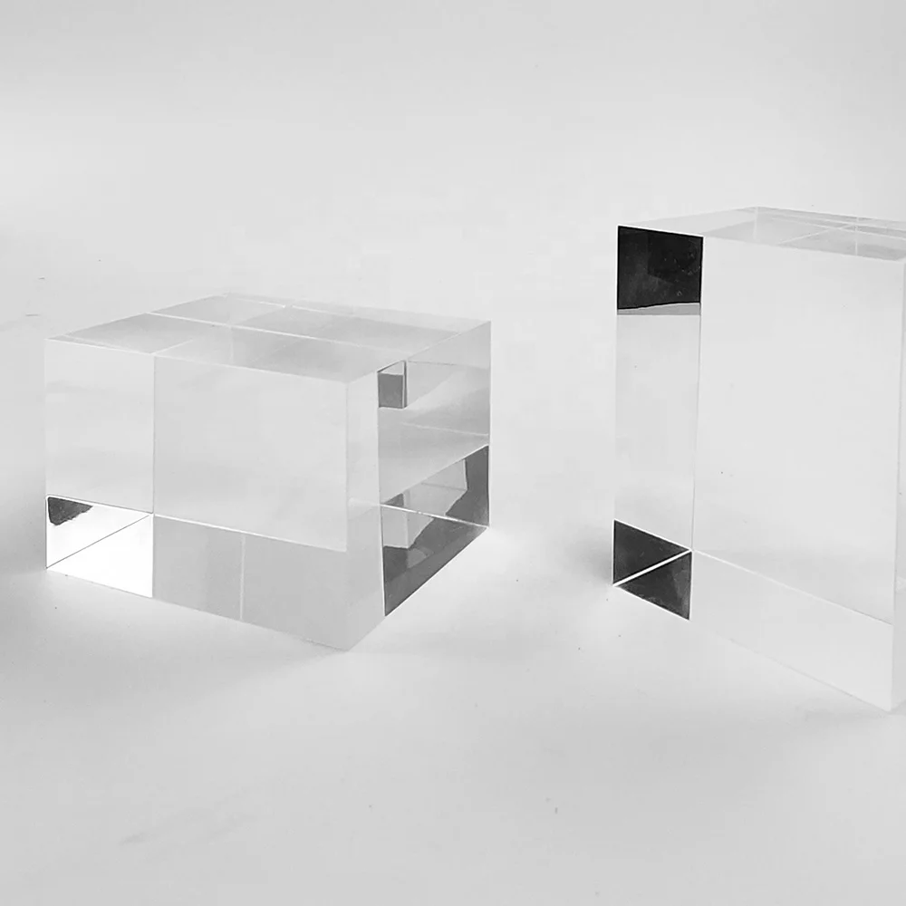 Wholesale Custom Transparent Crysta Acrylic Block Clear Acrylic Cube Block