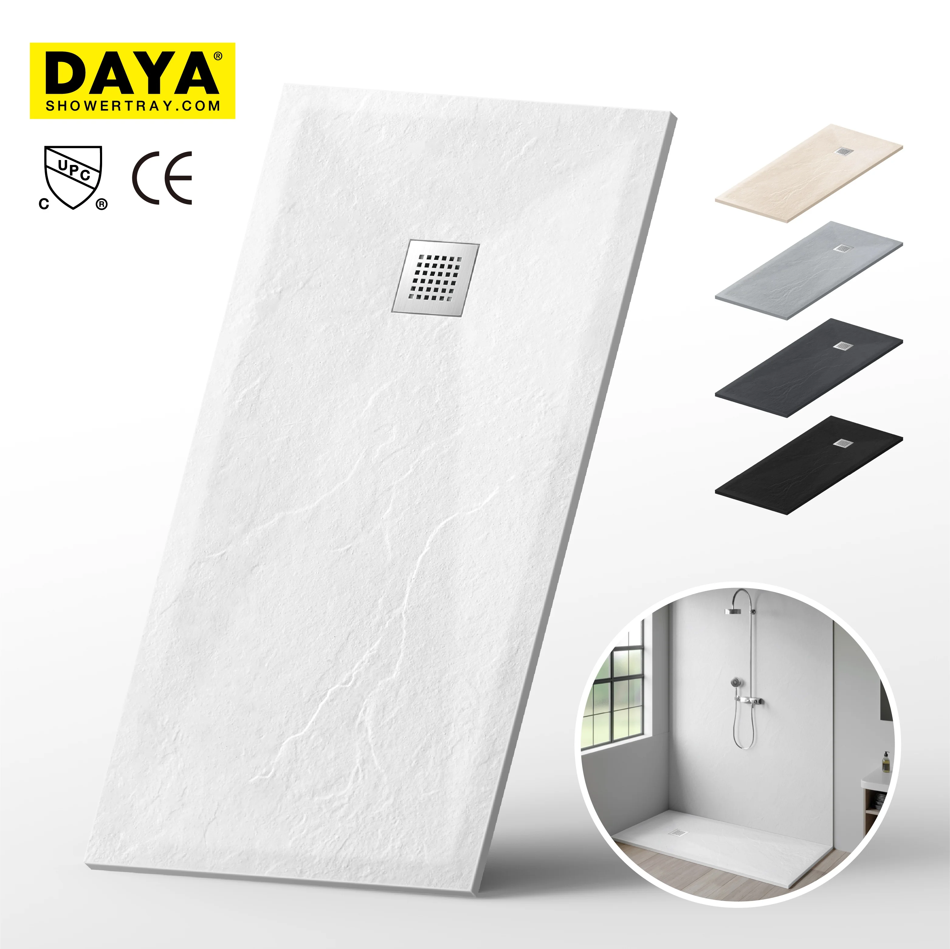 DAYA Shower base trader portable Natural stone shower tray /clawfoot shower pan