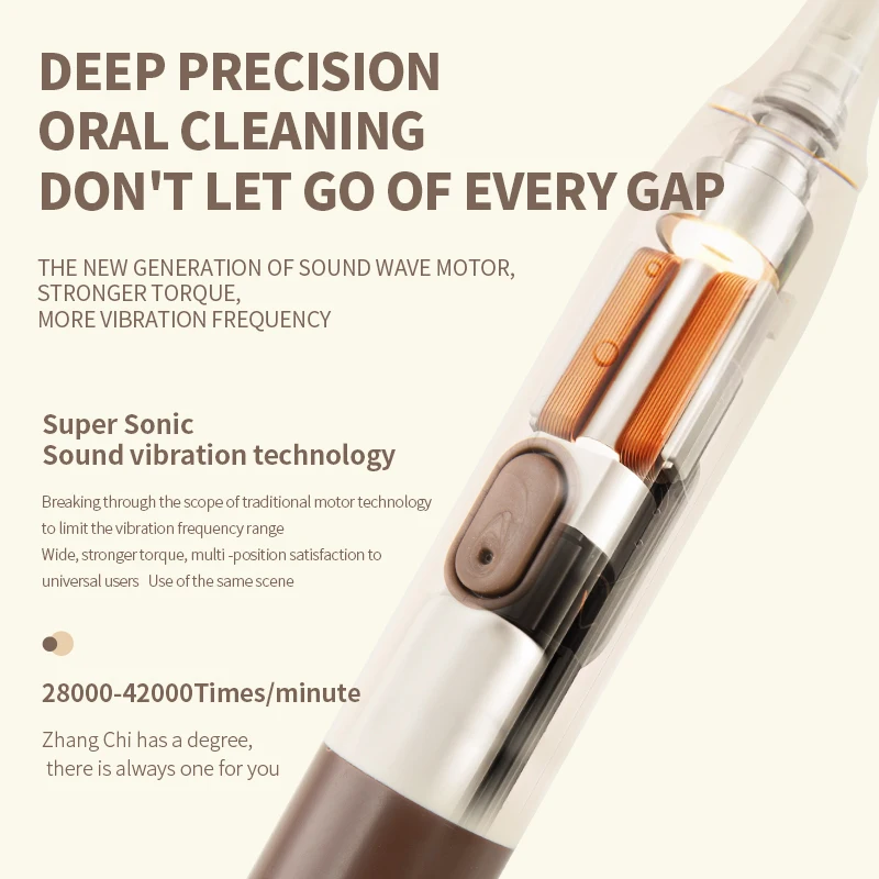 Hotsale new 180 days range intelligent 6-speed frequency conversion zoned brush head control smart memory electric toothbrush