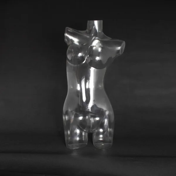 Female half body mannequin Straight waist torso transparent mannequin for underwear