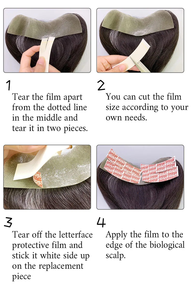 Парик для волос 4*18 см, парик для лба и Топпер для волос 20*25 см