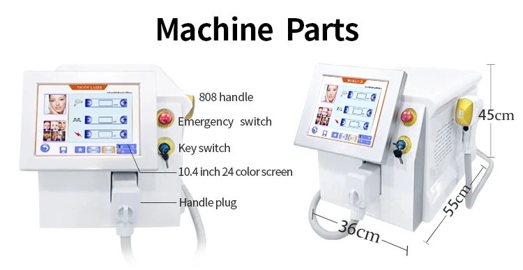 Professional high end 3 wavelength 755+808+1064 nm  diode laser hair removal machine