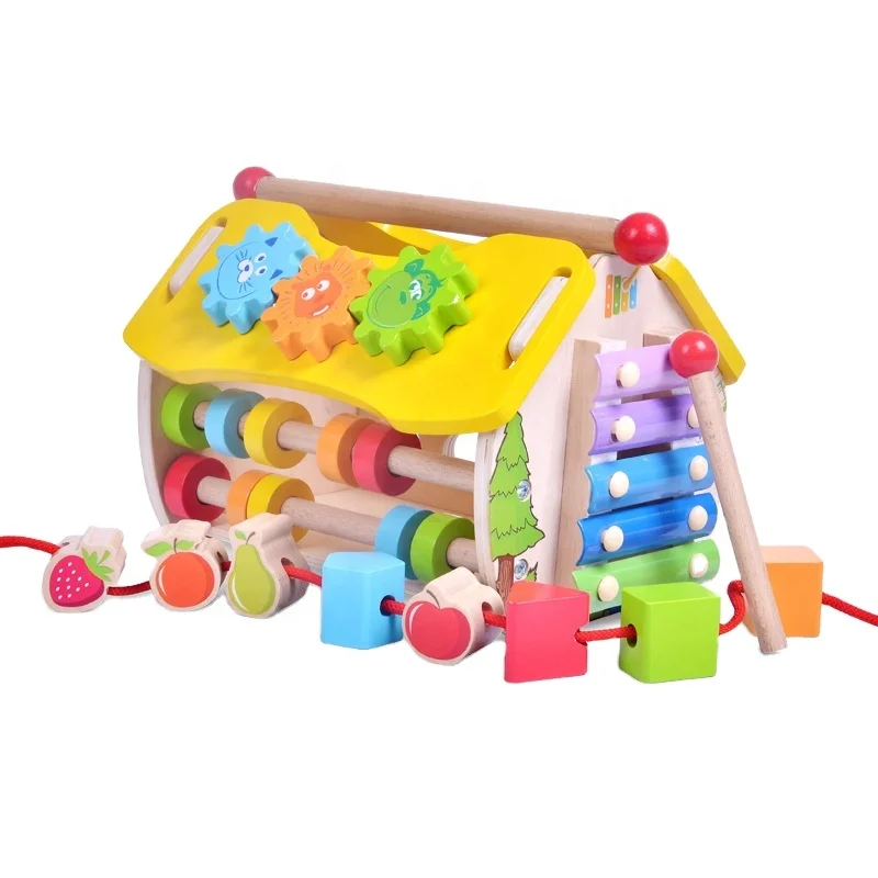 classic Educational Montessori Kid Baby kids educational toys wooden activity baby wooden toys baby house toy wooden