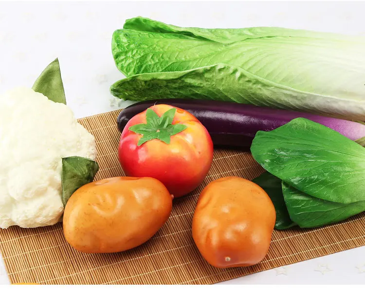 B0466 plastic faux artificial fruits and vegetables decorations fake food artificial fake vegetable