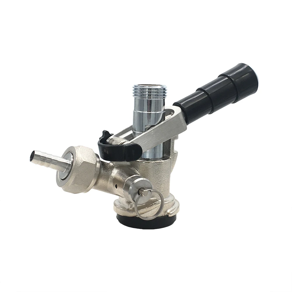 D Type Brass Beer Keg Coupler with 304 Stainless Steel Probe