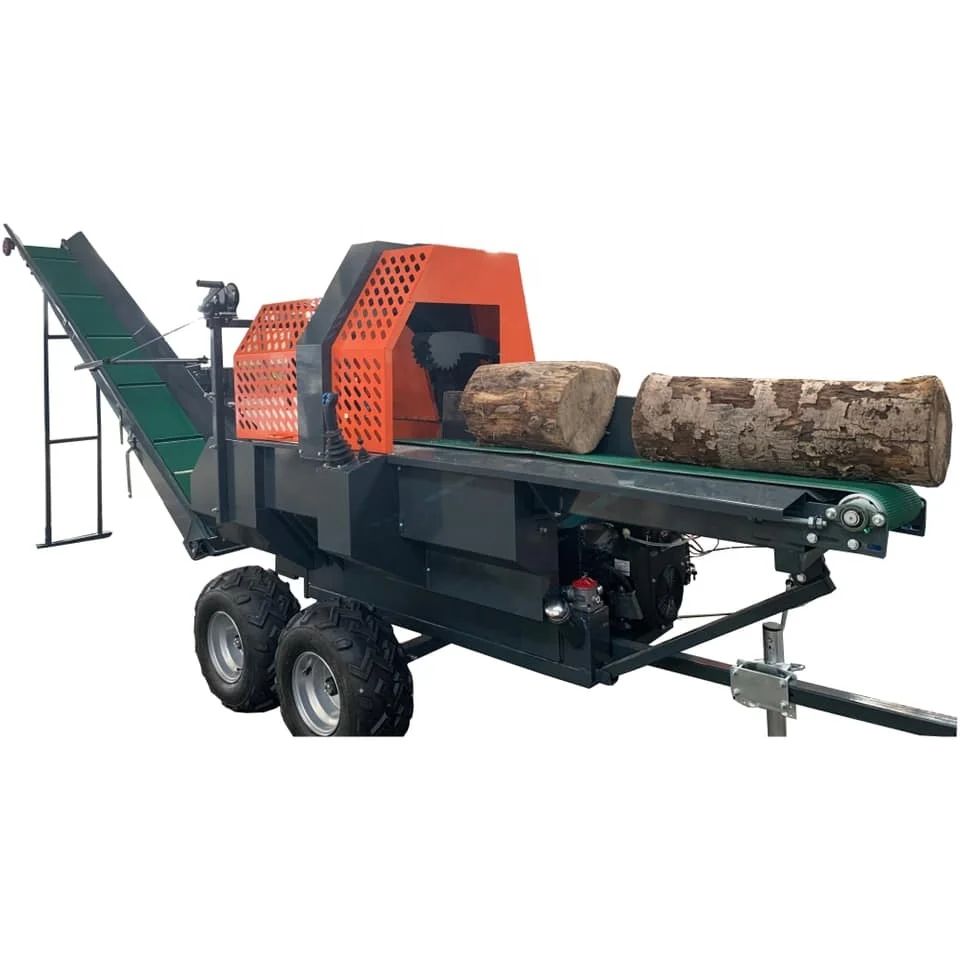 Rima 30Ton Forest Handle Mount Log Splitter Wood Processor Wood Cutter and Splitter Firewood Processor With Gasoline Engine