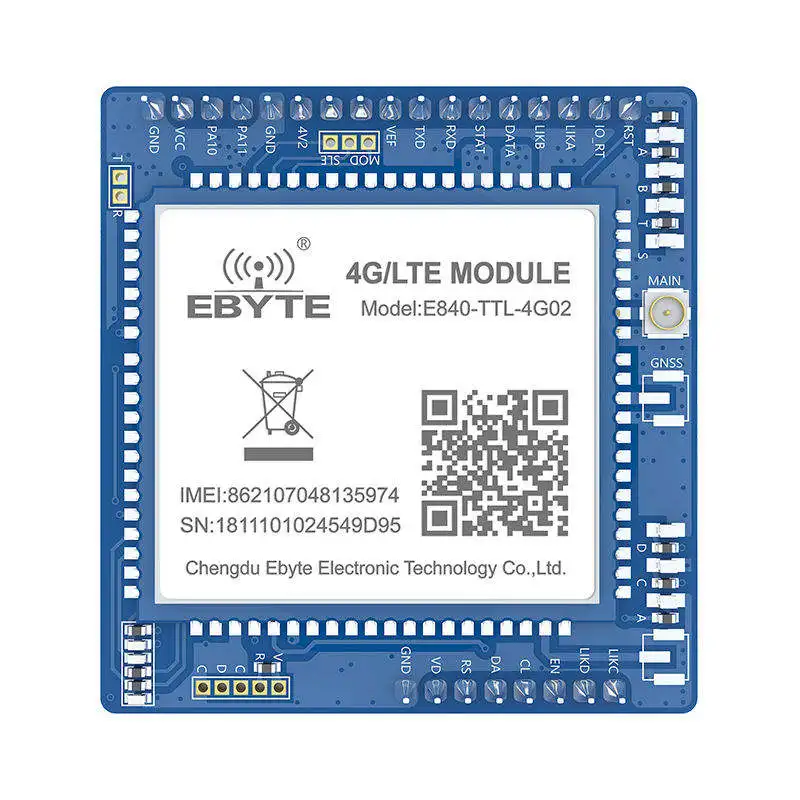 4G LTE LTE-FDD WCDMA GSM IPX Interface TTL UART Wireless Transceiver Serial Port to Server Bidirectional Module E840-TTL-4G02