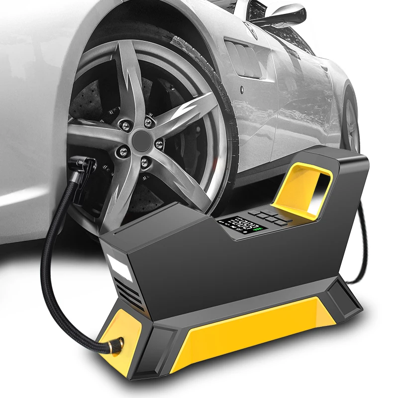 Automatic LED Flashlight Electric Car Motorcycle Inflator High Pressure Cordless Tire Inflator Air Compressor