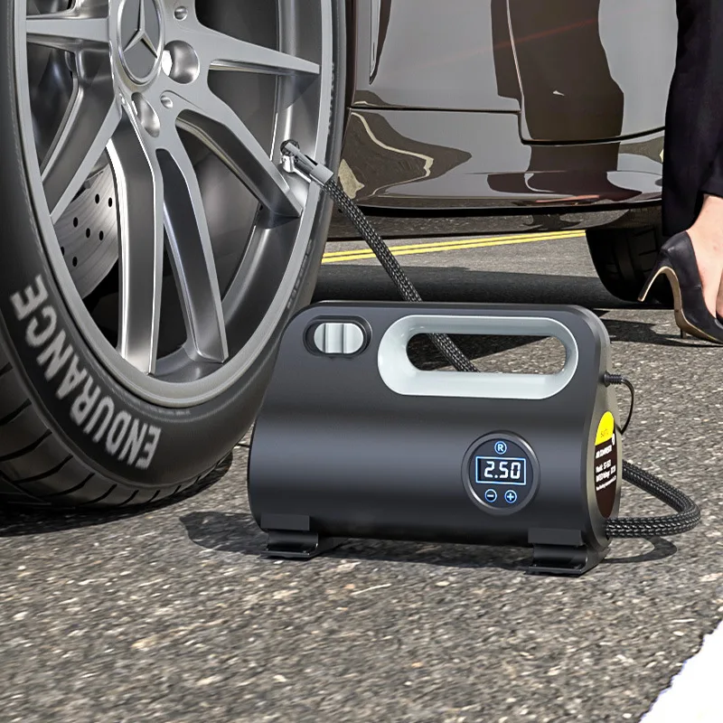Portable Digital Tire Pump 12V 22mm Cylinder Car Air Compressor LED Display Digital Car Air Compressor