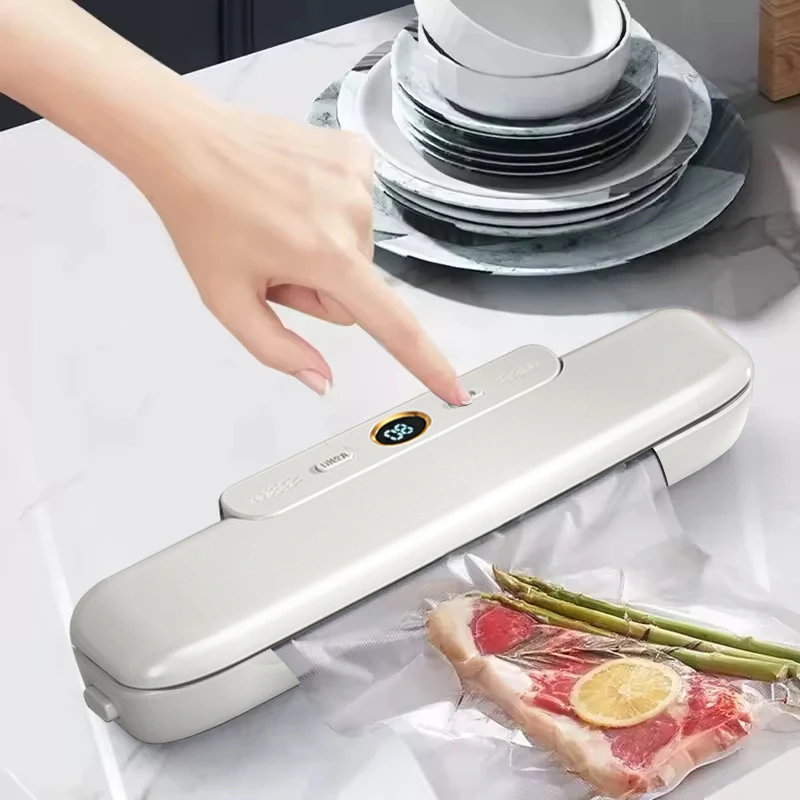 Wholesale Electric Mini Portable Automatic Vacuum Food Sealer Machine Plastic for Household Kitchen Food Preservation