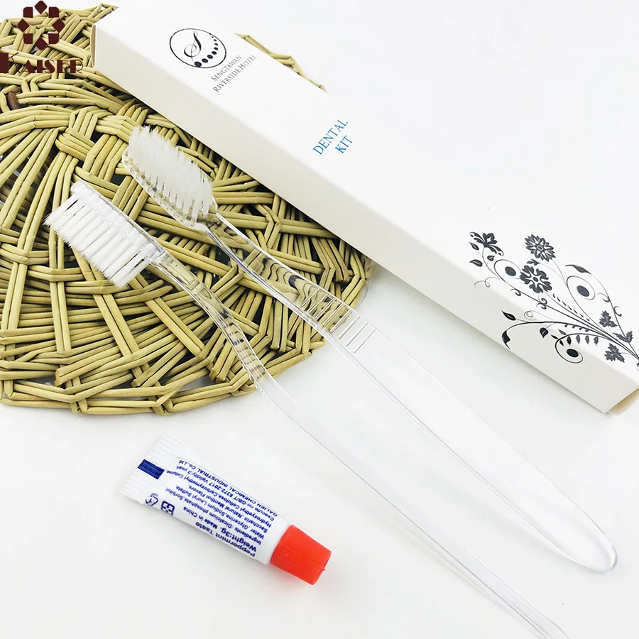 disposable cheap hotel amenities hotel toothbrush with toothpaste kit