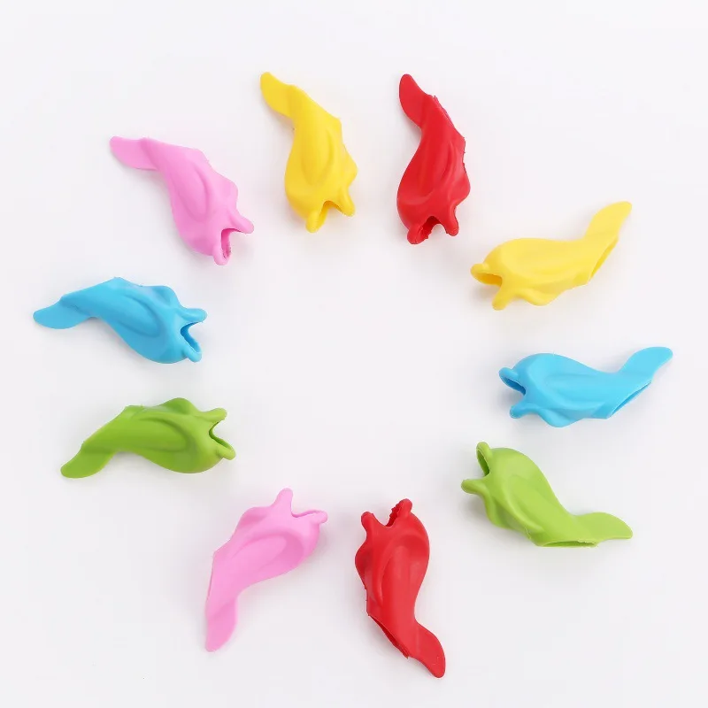 Gel Pencil Grips Silicone Pencil Holder Pen Writing Aid Grip School Supplies for Kids Pen Grips for Kids
